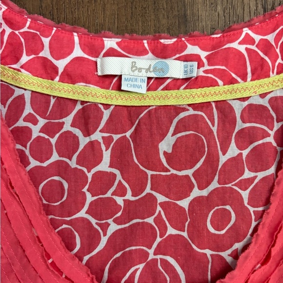 Boden Floral Red Sleeveless Top - Picture 2 of 3